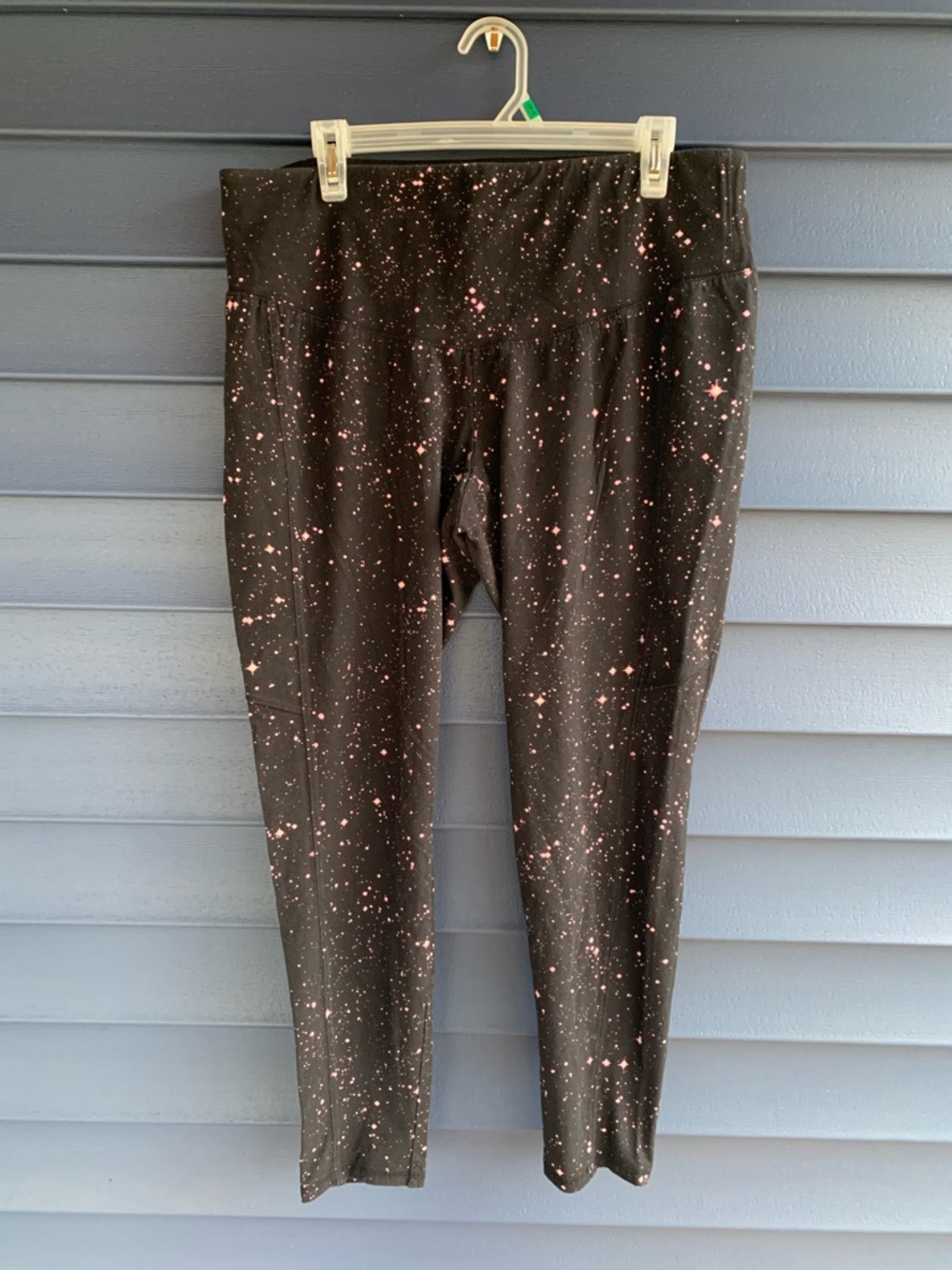 Lane Bryant  Black Leggings with Pink Speckle Print